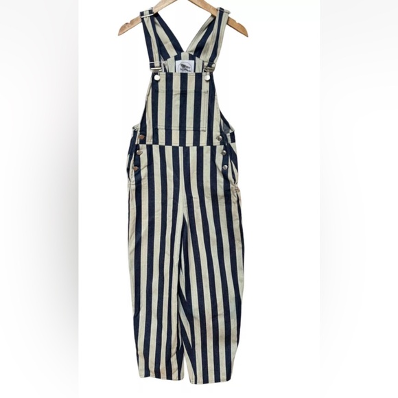 Barracuda Brand Pants - Rare Barracuda Brand Women’s Sz Small Navy/White Jumpsuit Handmade in USA